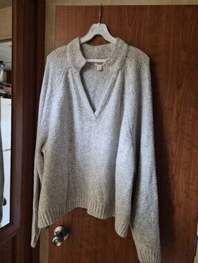 Plus Size 1x V Neck Ana Sweater